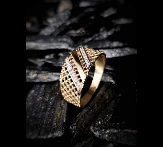 Zlatý prsteň exkluzívny so zirkónmi a...