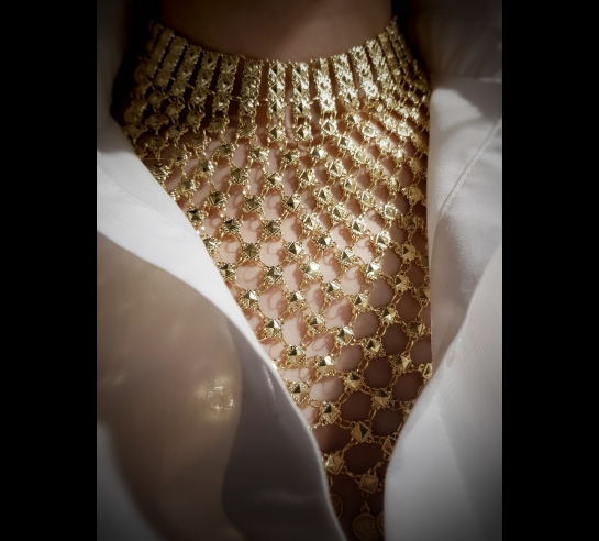 Zlatý náhrdelník - zlatý šál