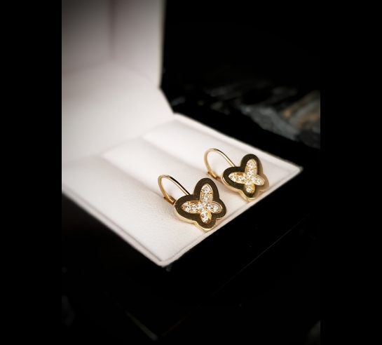 Detské zlaté náušnice Simba