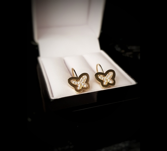 Detské zlaté náušnice Simba