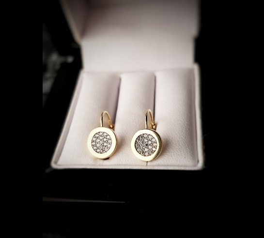 Detské zlaté náušnice okrúhle so...