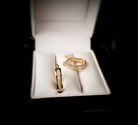 Detské zlaté náušnice pozdĺžne