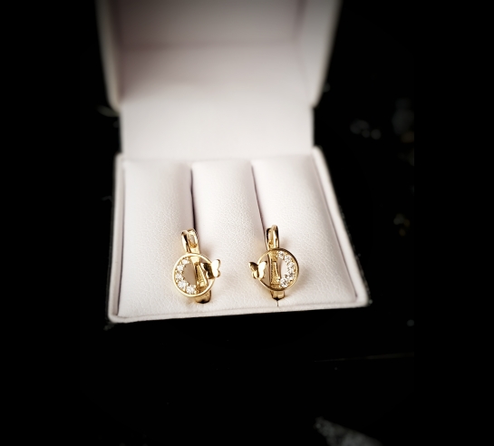 Detské zlaté náušnice okrúhle s...