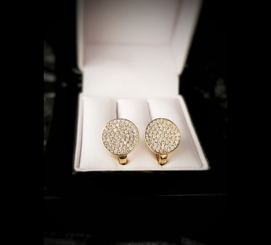 Detské zlaté náušnice okrúhle so...