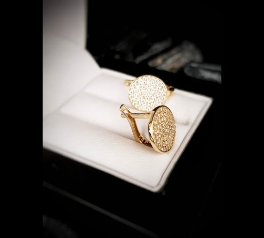 Detské zlaté náušnice okrúhle so...