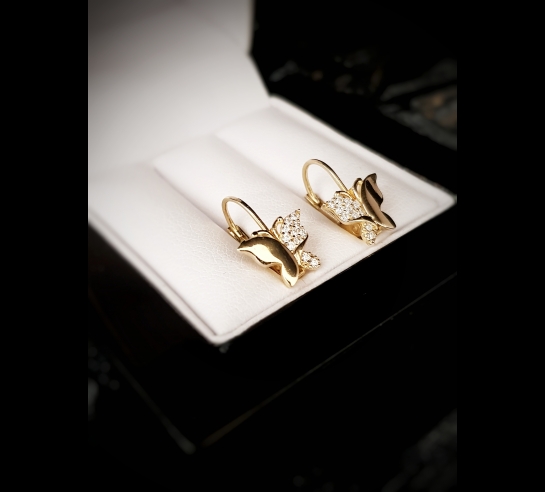 Detské zlaté náušnice s výrazným...