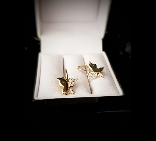 Detské zlaté náušnice s výrazným...