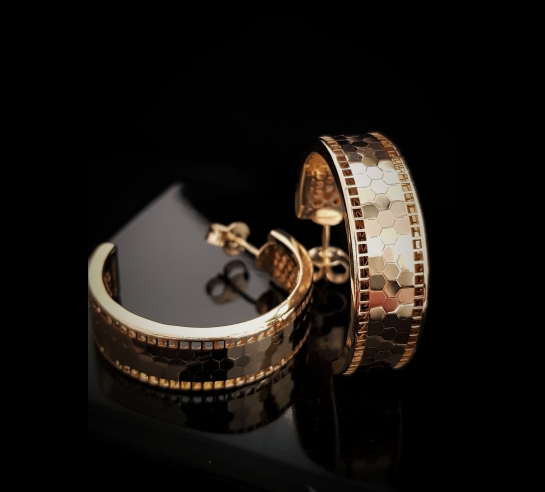 Zlaté náušnice Neo nero