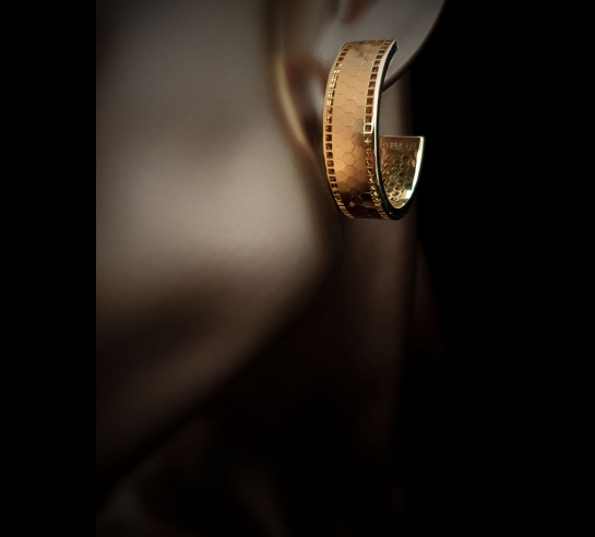 Zlaté náušnice Neo nero