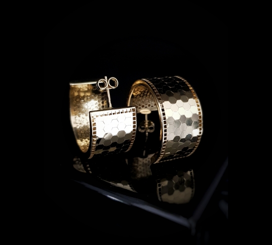 Zlaté náušnice Neo Nero Mona