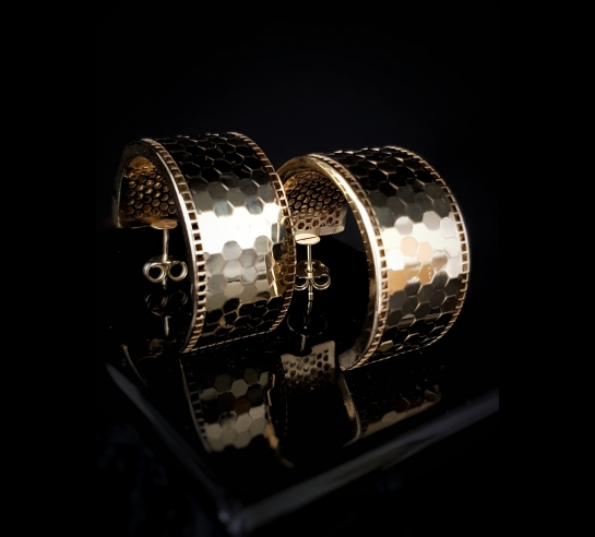 Zlaté náušnice Neo Nero Mona