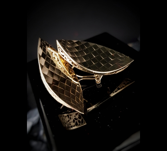 Zlaté náušnice ohnuté leské