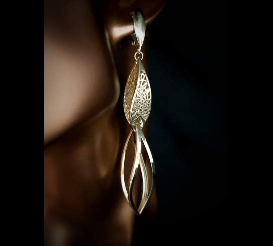 Zlaté náušnice Neo Nero