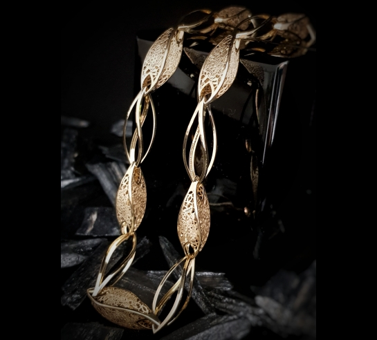 Zlatý náhrdelník dámsky Neonero čipka...