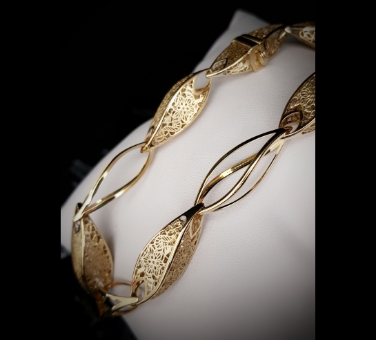 Zlatý náhrdelník dámsky Neonero čipka...