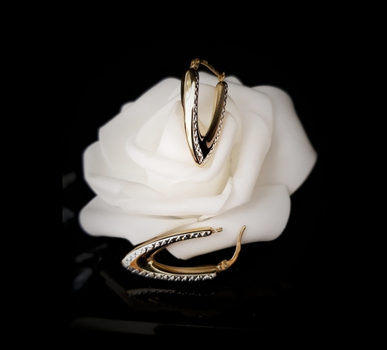 Zlaté náušnice dámske gravír