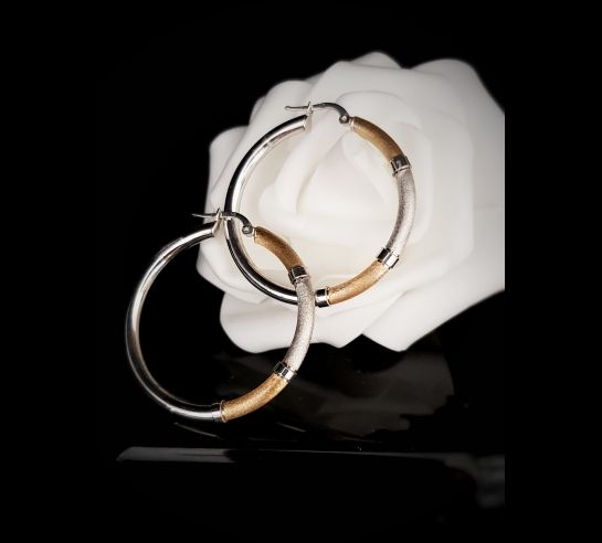 Zlaté náušnice dámske kombinované