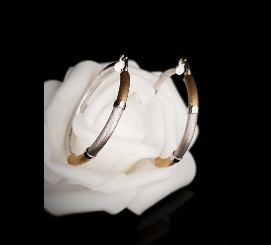 Zlaté náušnice dámske kombinované