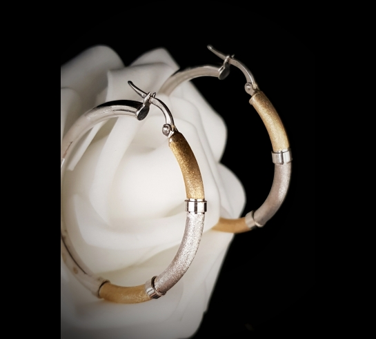 Zlaté náušnice dámske kombinované