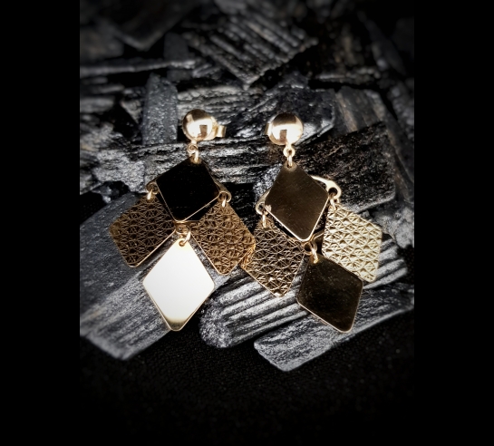 Zlaté náušnice dámske Gellerit