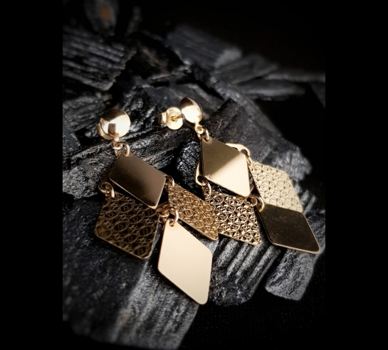 Zlaté náušnice dámske Gellerit