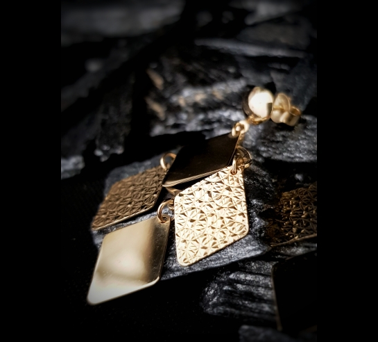 Zlaté náušnice dámske Gellerit