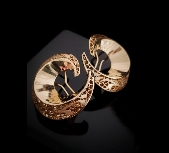 Zlaté náušnice Snail