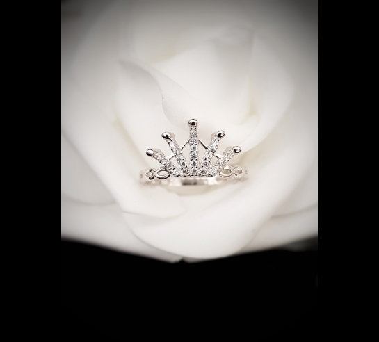 Zlatý prsteň v bielom zlate Bianca