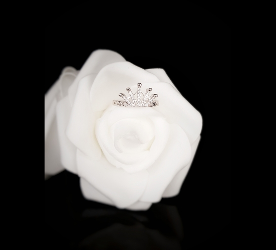 Zlatý prsteň v bielom zlate Bianca