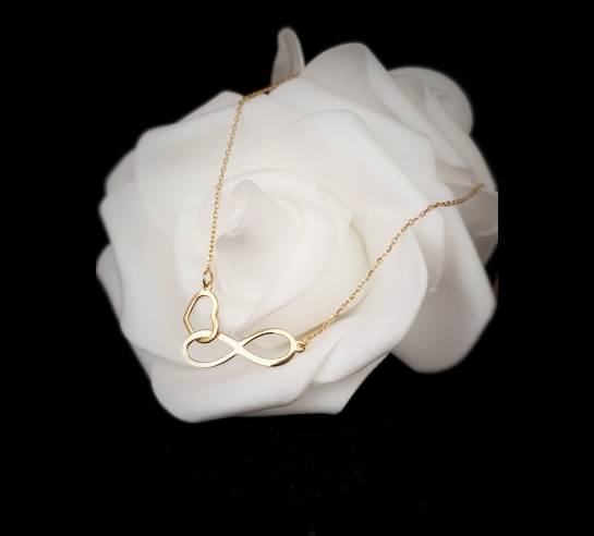 Zlatá retiazka Infinity v jemnom...
