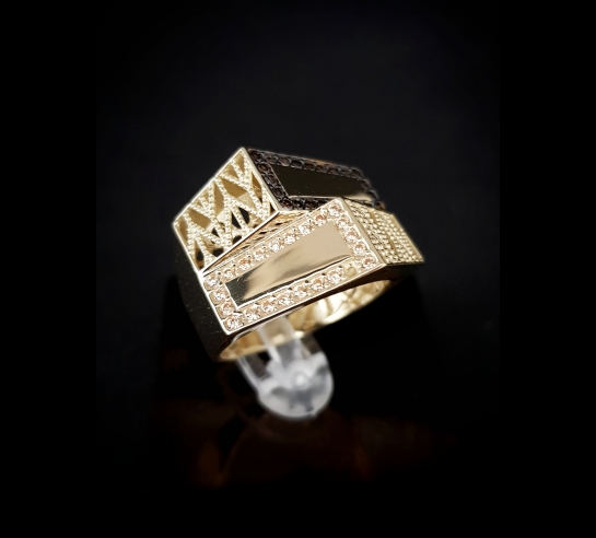 Luxusný zlatý prsteň Legion