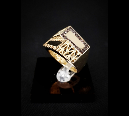 Luxusný zlatý prsteň Legion