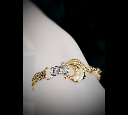 Zlatý luxusný náramok Odetta