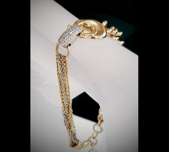 Zlatý luxusný náramok Odetta