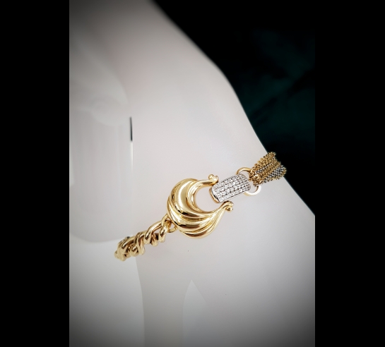 Zlatý luxusný náramok Odetta