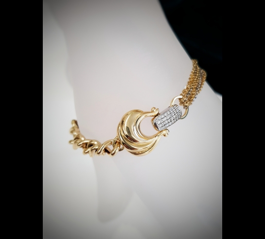 Zlatý luxusný náramok Odetta