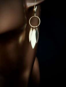 Zlaté náušnice Lemur 2