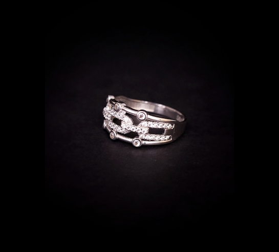 Zlatý prsteň Tony z bieleho zlata