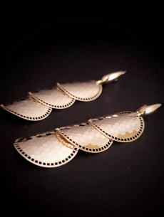 Zlaté vysokolesklé náušnice... 2