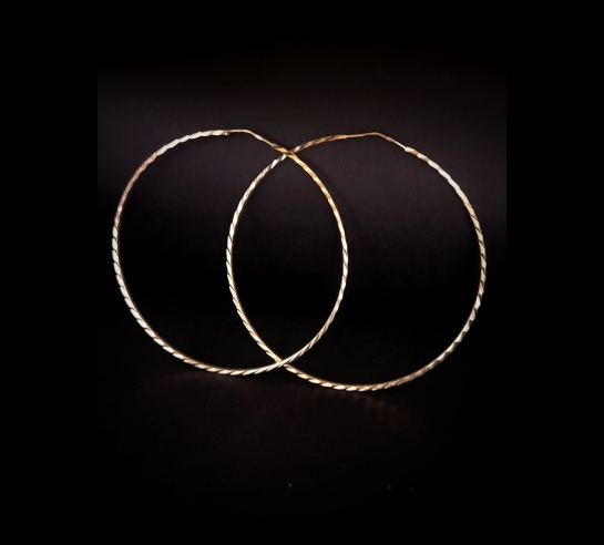 Zlaté kruhové náušnice Sena