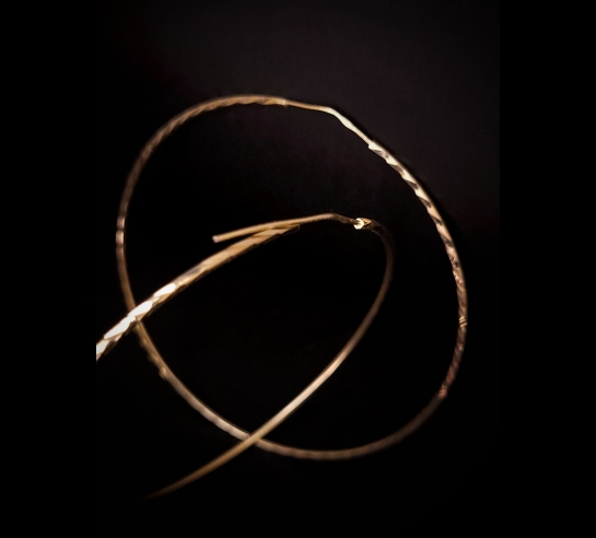 Zlaté kruhové náušnice Sena