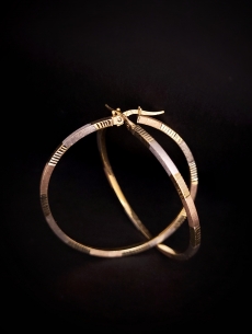 Zlaté kruhové náušnice Sally