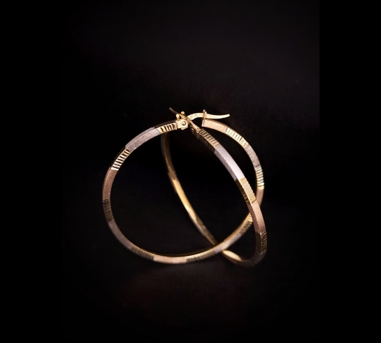 Zlaté kruhové náušnice Sally