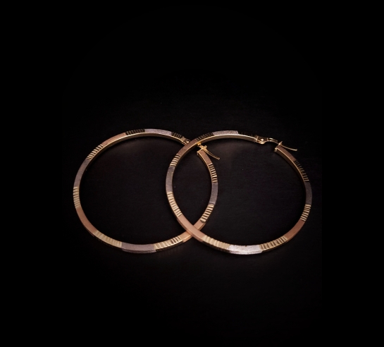 Zlaté kruhové náušnice Sally