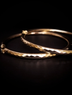 Zlaté náušnice kruhové s... 2