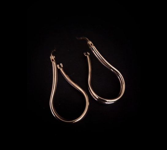 Zlaté náušnice Lobby