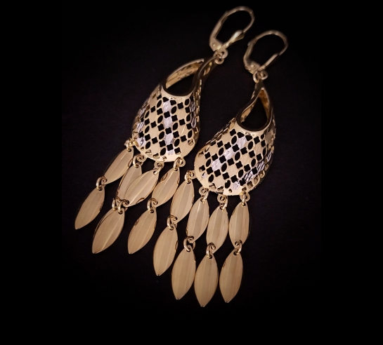 Zlaté náušnice Savana