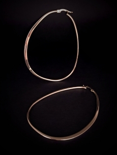 Zlaté kruhové náušnice Luna