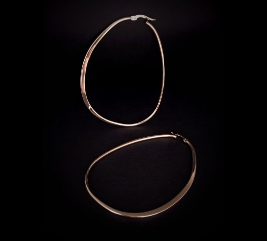 Zlaté kruhové náušnice Luna