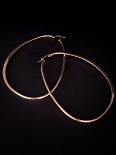 Zlaté kruhové náušnice Luna 2